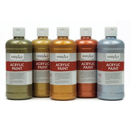 Handy Art Metallic Acrylic Paint, 16 oz., 5 Colors 881-065